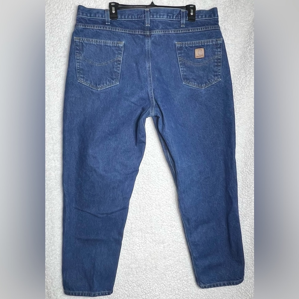 Lot Of Two Carhartt Jeans Mens 40x30 Blue Relaxed Fit Medium Wash Denim B17-DST - Picture 4 of 12